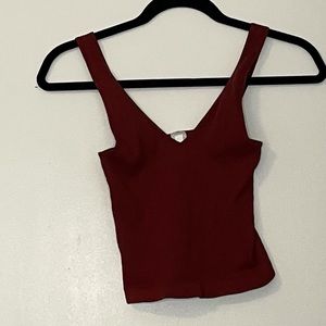 Brown cropped tank